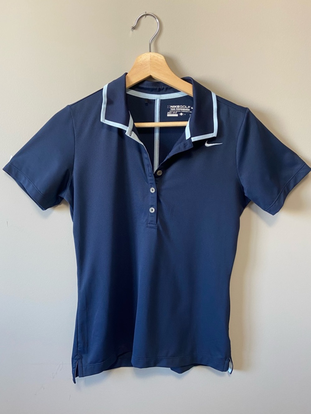Nike Navy Polo with Light Blue Trim